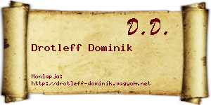 Drotleff Dominik névjegykártya