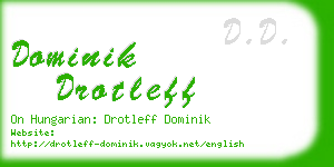 dominik drotleff business card